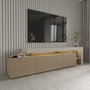 Hanah Home Soporte para TV Beliz - Travertino, Warm Oak